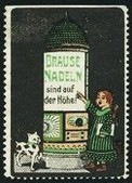 Brause Nadeln Madchen Hund Litfassaule