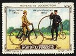 Kohler Serie IV No 02 Moyens de locomotion Bicyclette 1890 Bicycle Araignée 1875 Schoko