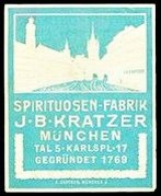 Kratzer Spirituosen Fabrik Munchen blau