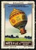 Nestle Serie VI No 01 Ballons Pilatre de Rosier 1783 Premire Mongolfiere avec Aeronautes Schoko