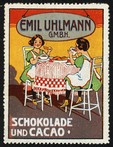 Uhlmann Schokolade und Cacao (2 Madchen am Tisch)